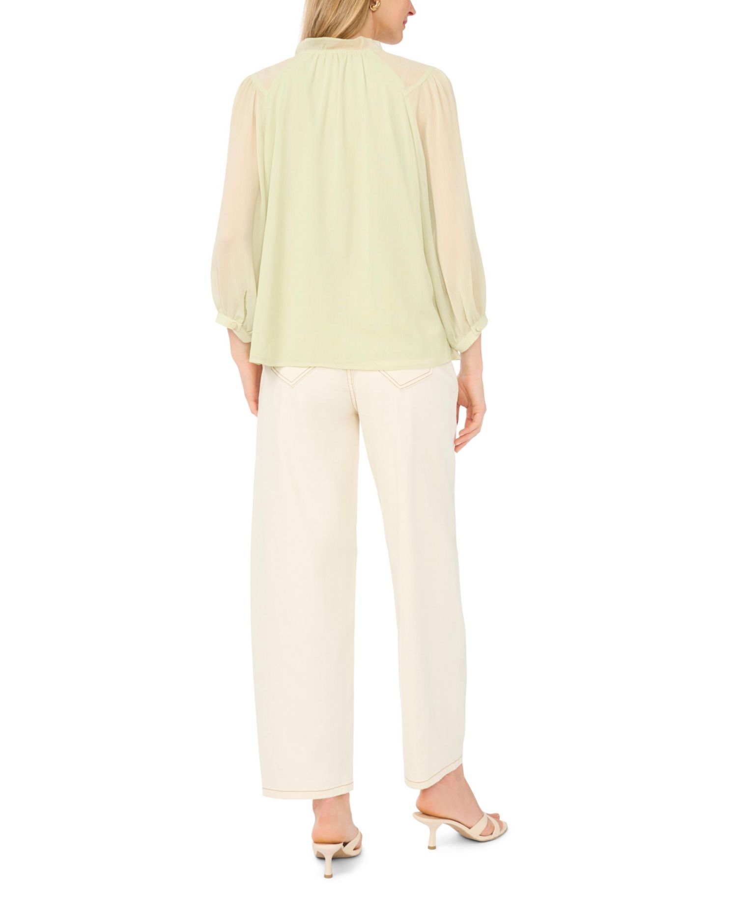 Women's Split Neck Raglan-Sleeve Blouse