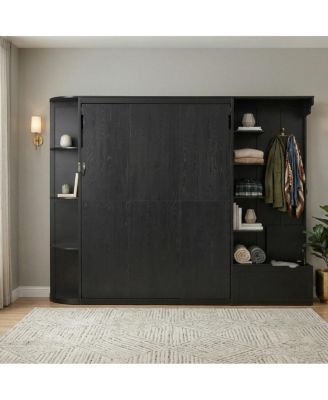 Murphy Bed with Storage, Lights, and Shelves
