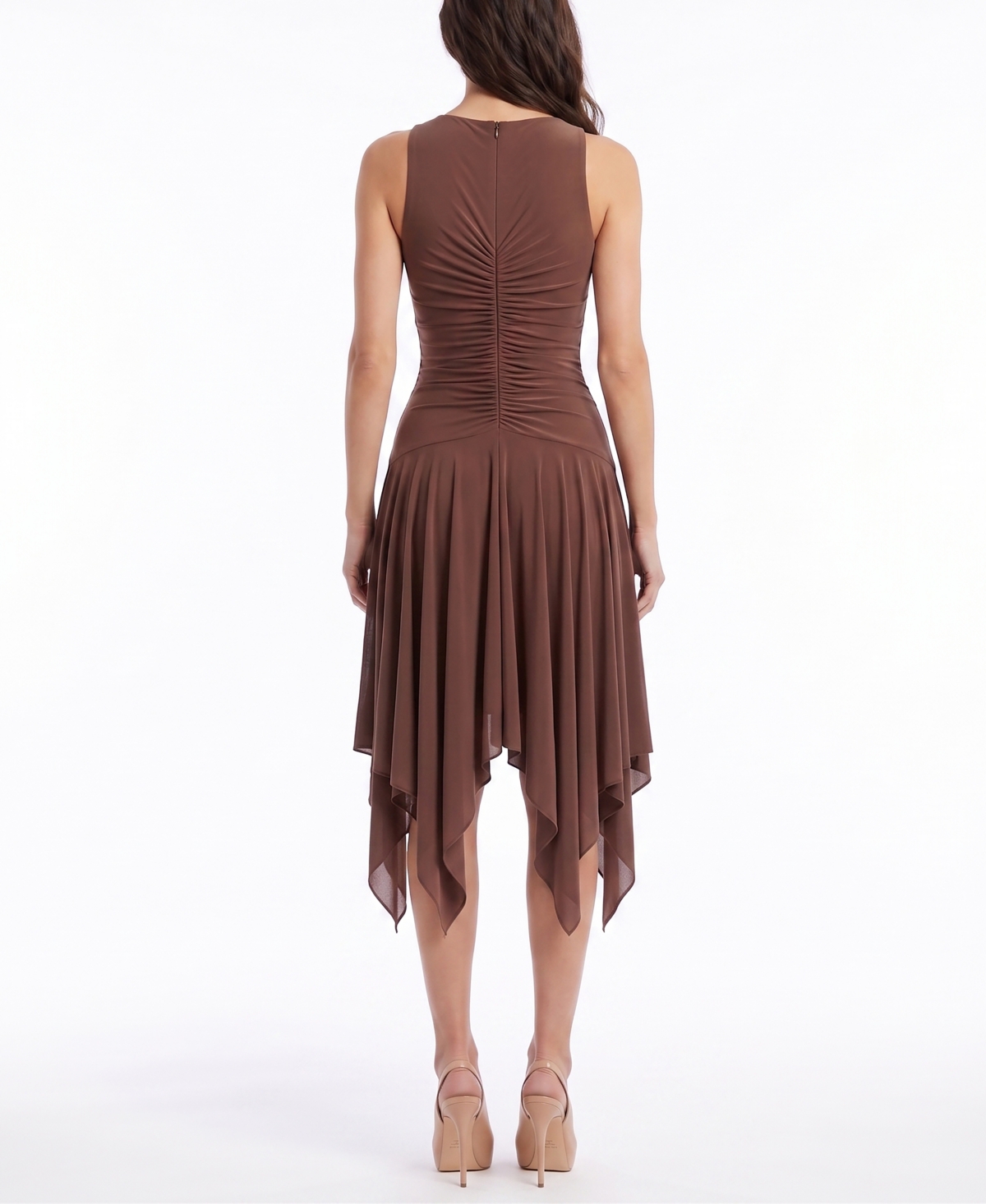 Taylor Women's Shirred Drop Waist Mini Dress