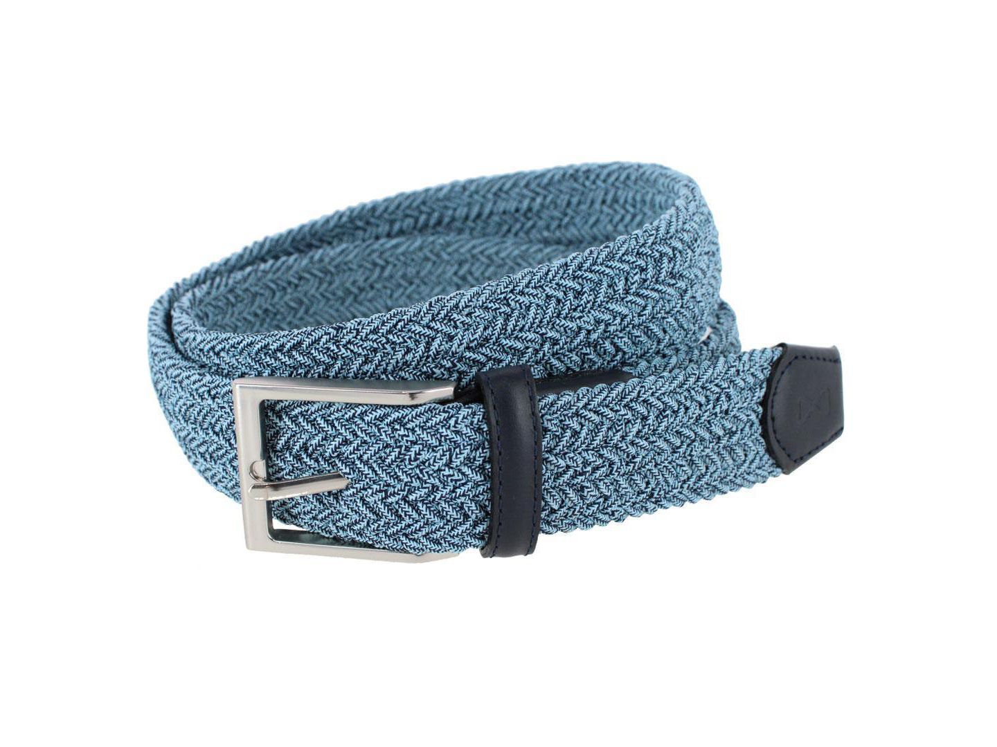 Мужской ремень TRAFALGAR Madden Marble Weave 35mm Golf Stetch Belt, цвет: Синий — фото 1