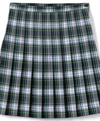 Little Girls Plaid Pleated Skirt Below the Knee