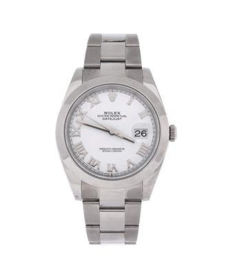 Pre-Owned Rolex Oyster Perpetual Datejust Automatic Watch in Stainless Steel 41mm - Dial color white 14215$