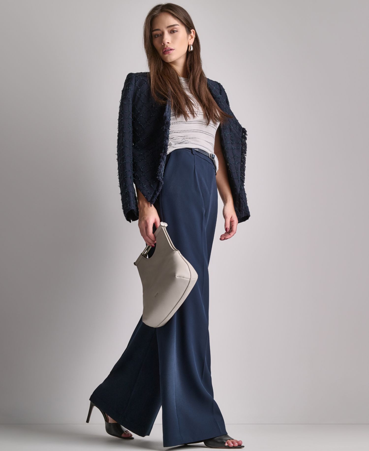 Women's Open-Front Stand Collar Jacket