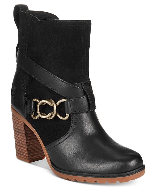 macys block heel booties