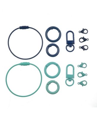 Super Cute Orange and Yellow Metal Wire Keychains Findings Kit