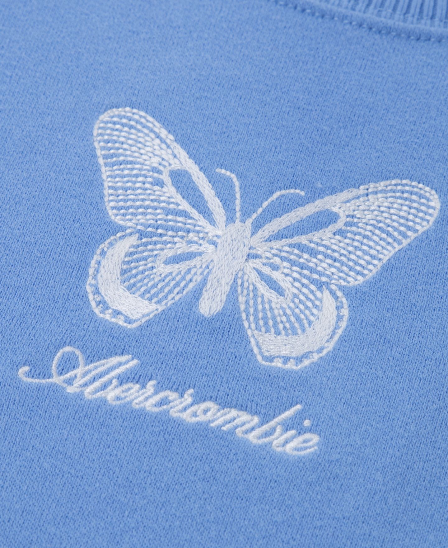 Детский свитшот abercrombie kids с бабочкой для девочек, 5-16, цвет: Пастельный синий — фото 7