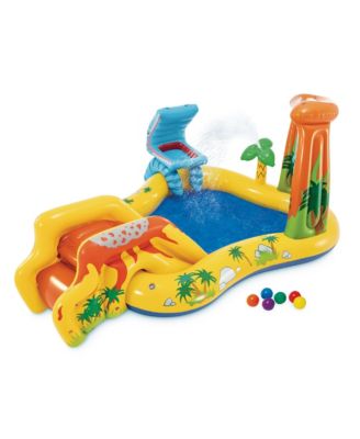 Inflatable Dinosaur Play Center Water Park Slide Sprayer Balls