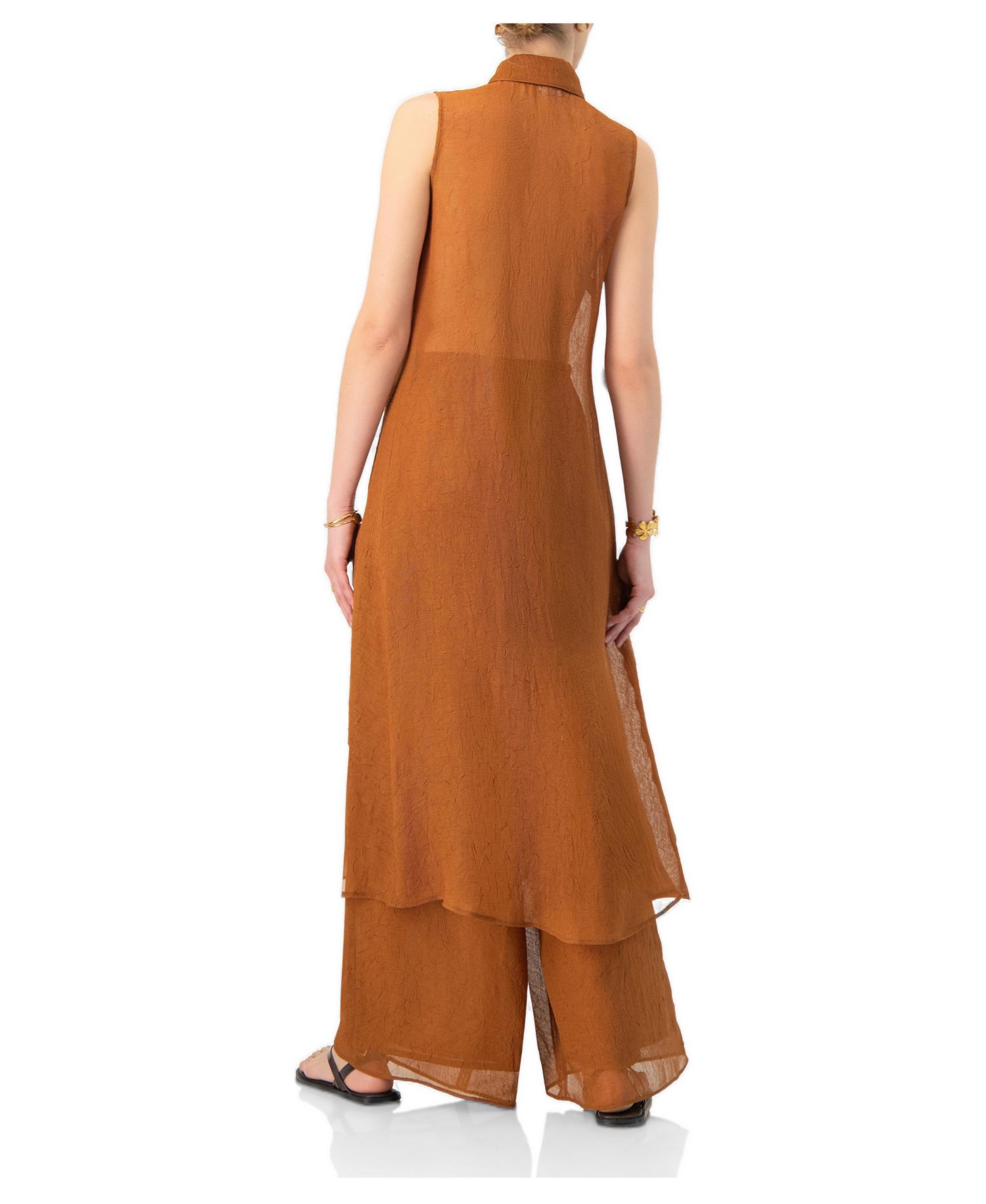 Women's Sleeveless Collared Tunic