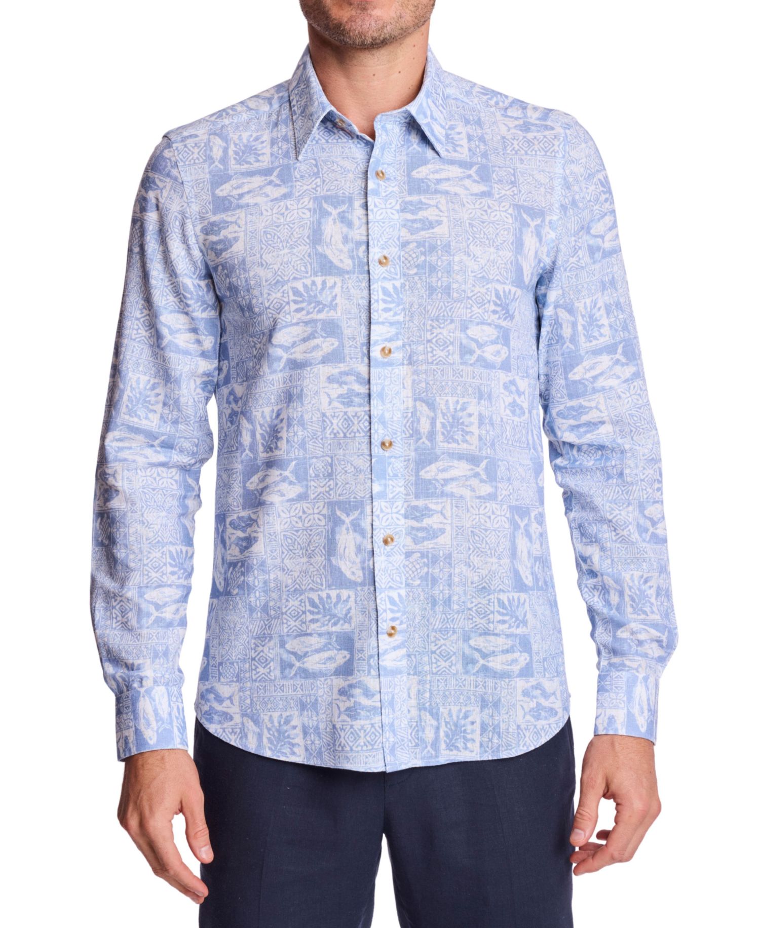 Men's Parker Pointed Collar Slim-Fit Shirt