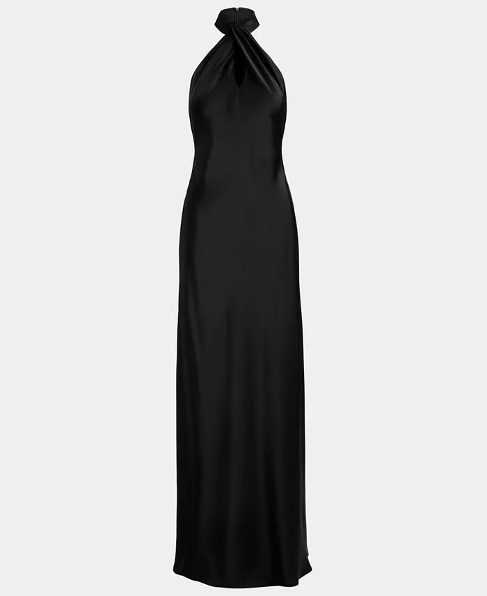 Women's Satin Charmeuse Halter Gown - thumbnail 5