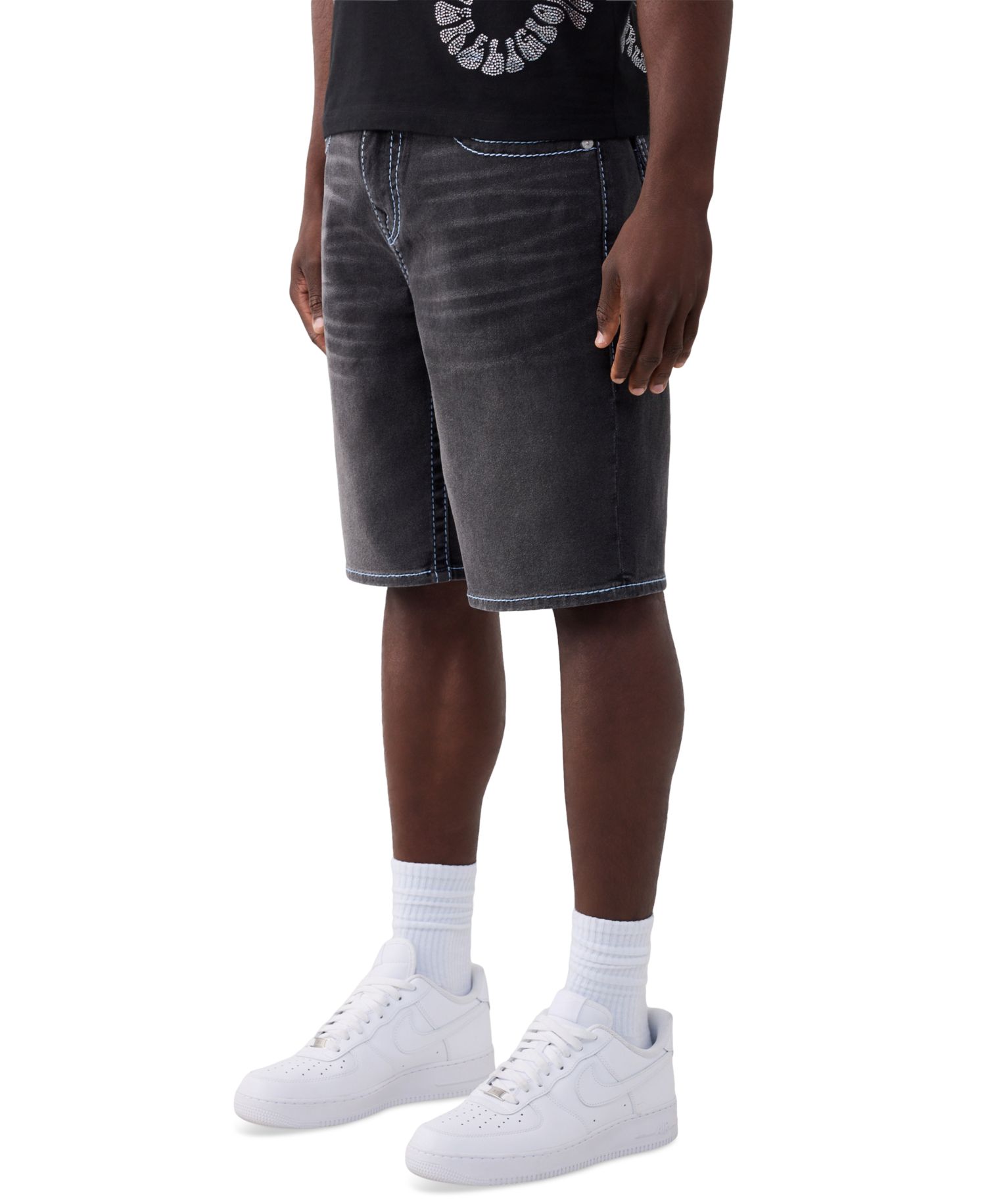 Men's Baggy Big T Flap Denim Shorts