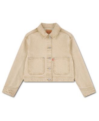 Girls' 7-16 Studded Denim Trucker Jacket