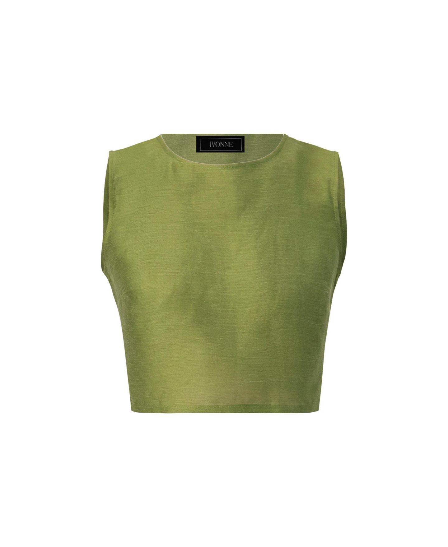 Женский топ Ivonne Sleeveless Cropped Linen, цвет: Зелёный — фото 6