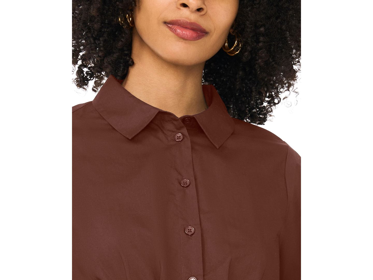 Женское платье Vince Camuto Puff-Sleeve Corset Cotton Mini, цвет: Мокко — фото 3