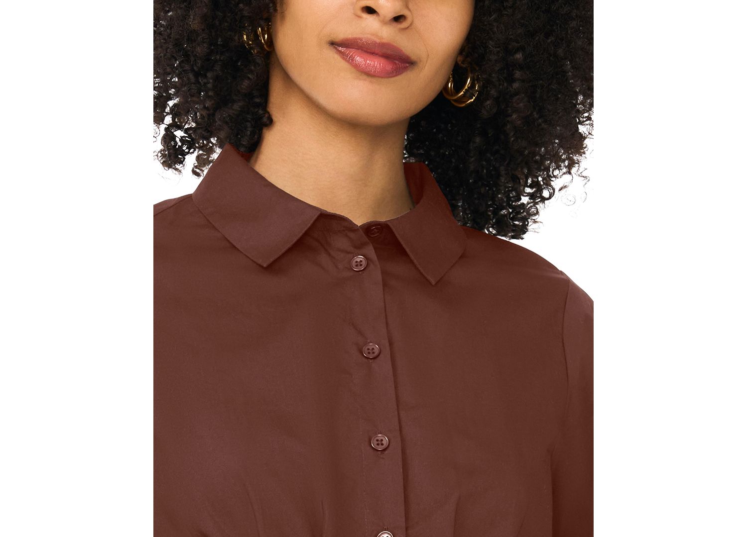 Women's Puff-Sleeve Corset Cotton Mini Dress
