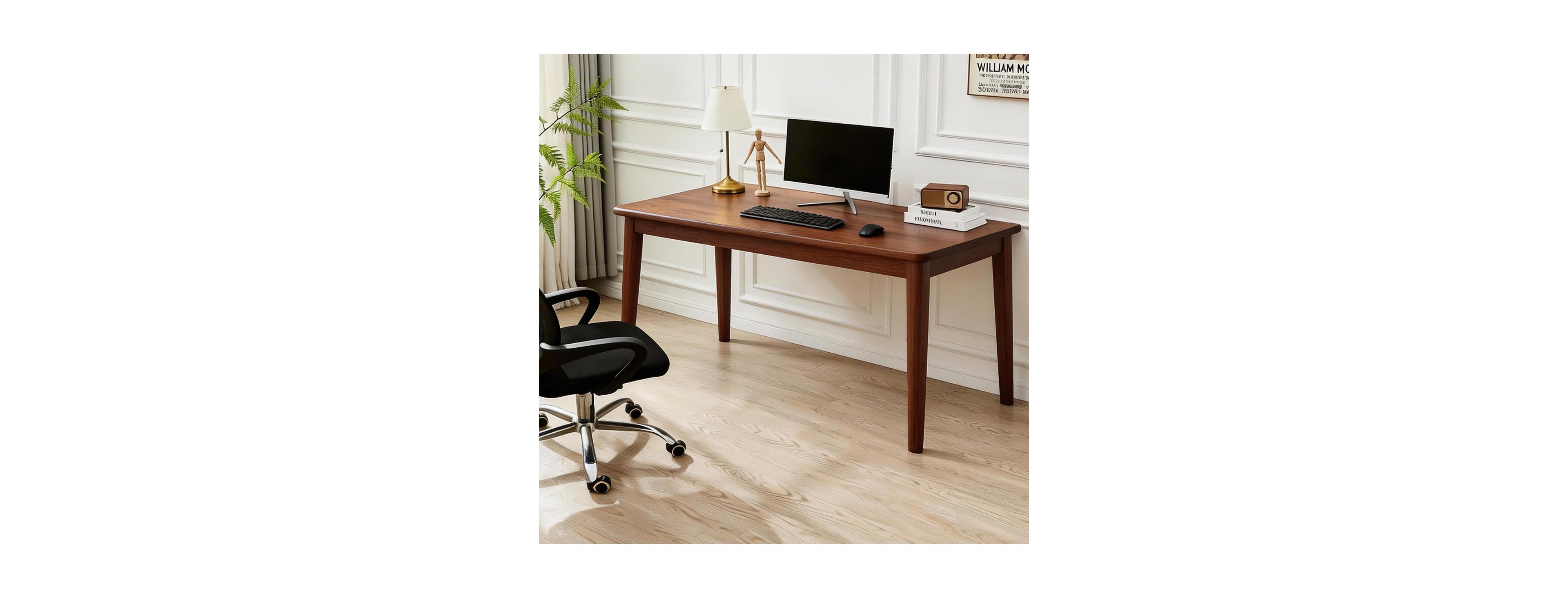 Streamdale Furniture Solid Wood Mid-Century Modern Desk