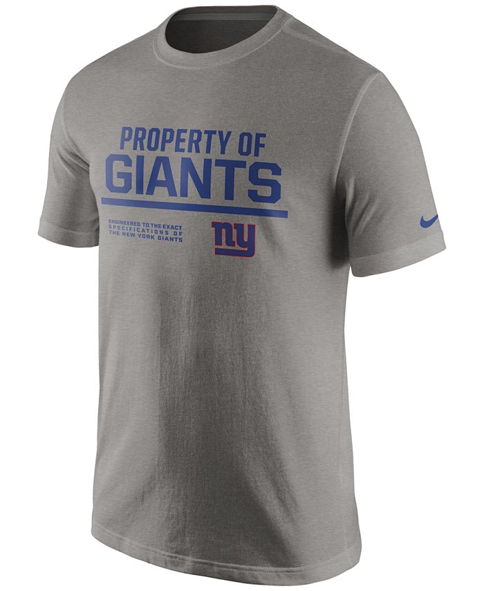 Nike Men's New York Giants Property of T-Shirt - Macy's