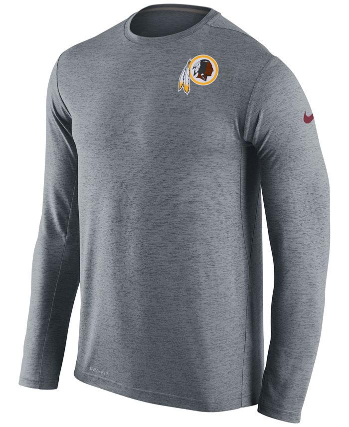 Nike Men s Washington Redskins Dri FIT Touch Long Sleeve T Shirt