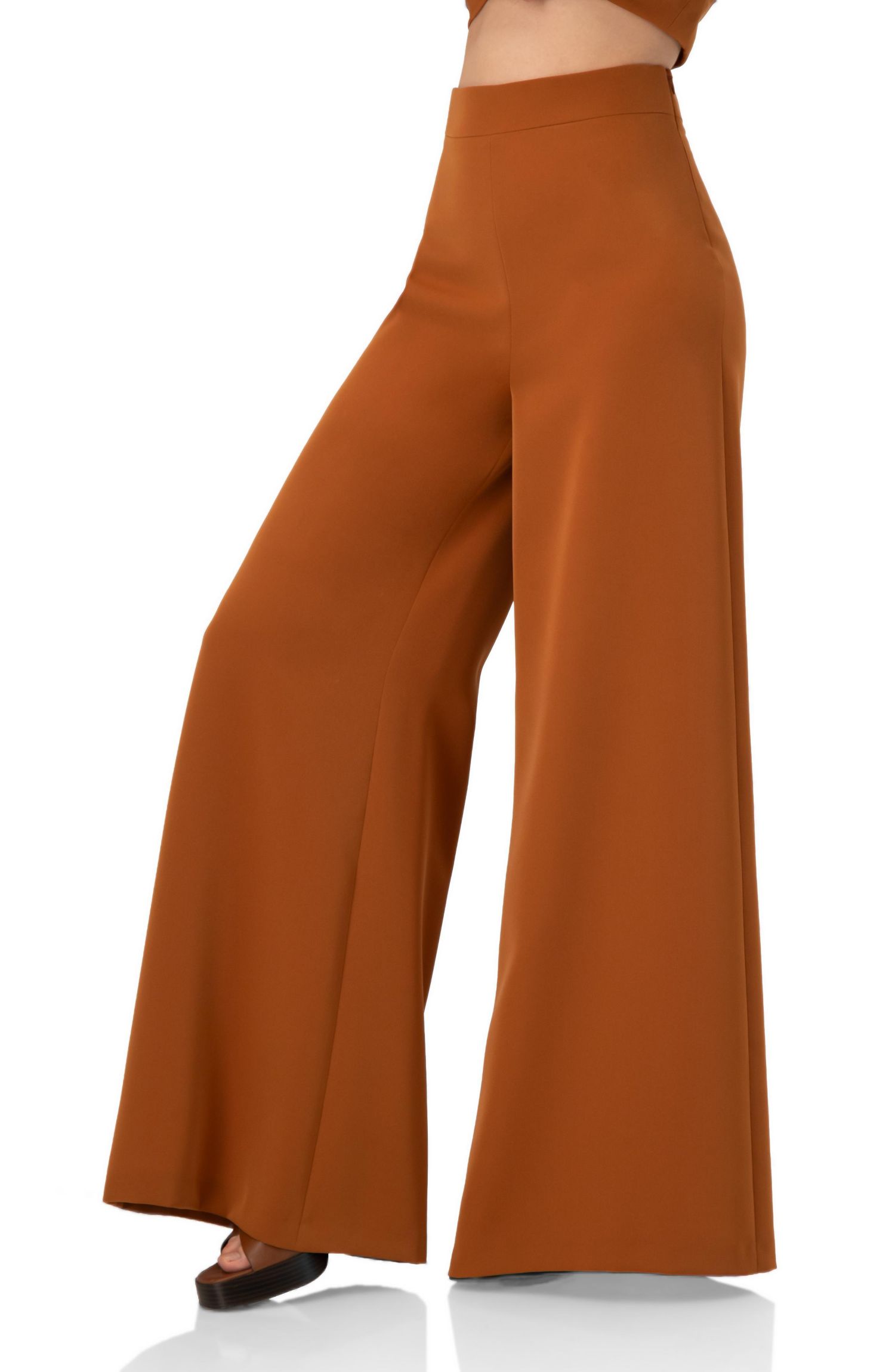 Women's Solid Ultra Wide-Leg Pants