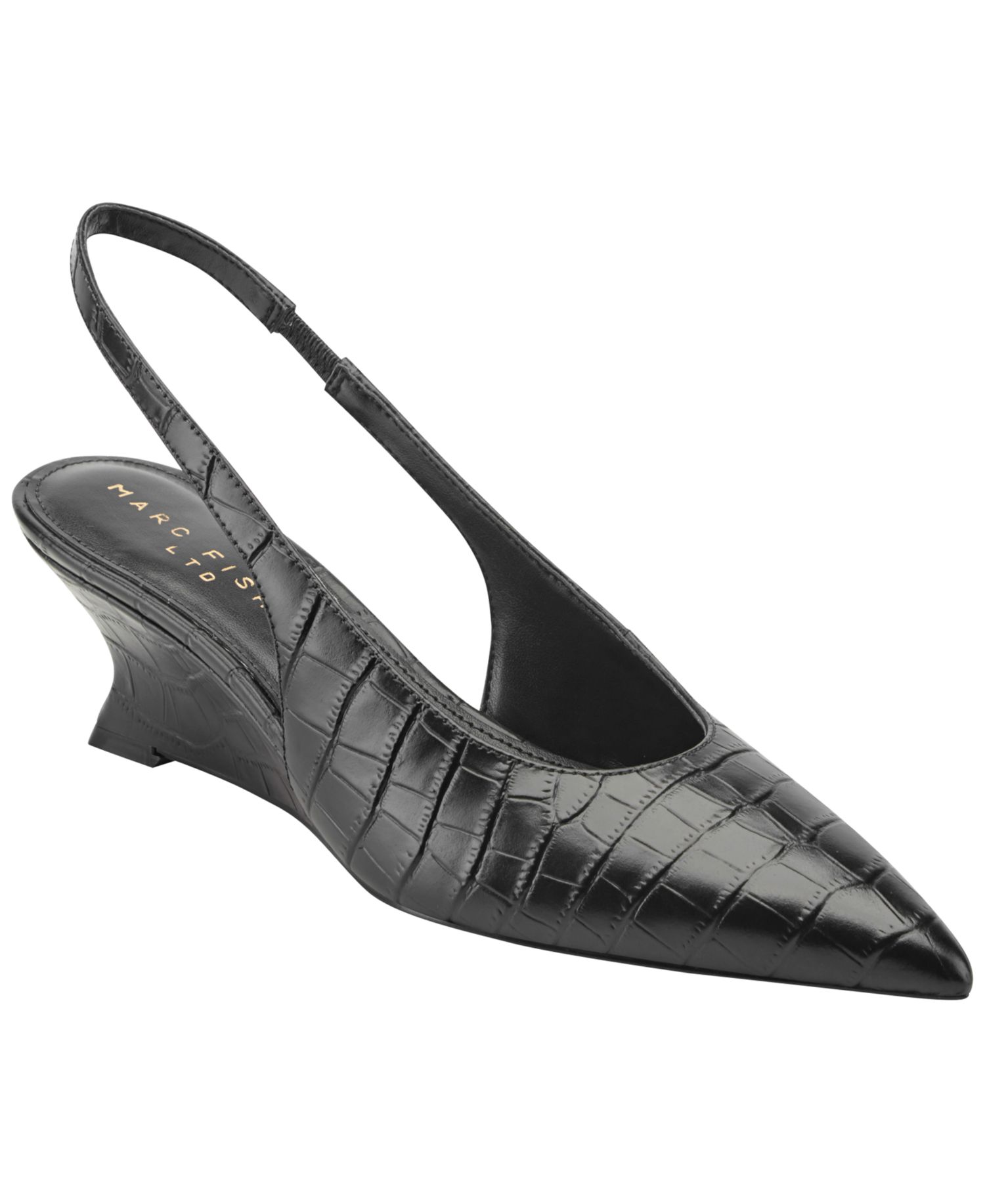 Women's Taten Leather Slingback Wedge Pumps