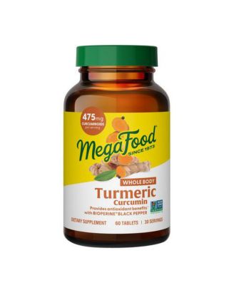 MegaFood Turmeric Strength for Whole Body ,60 Tablets