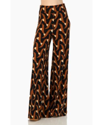 Women's Geometric Strech Wide Pants