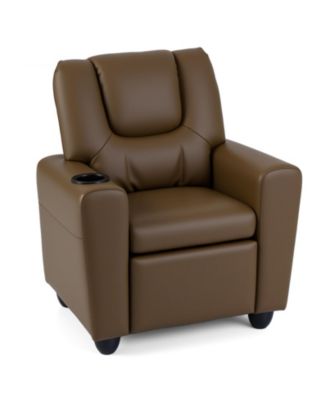Toddler Reclining Chair with Cup Holder, Push Back Kids Armchair Seating