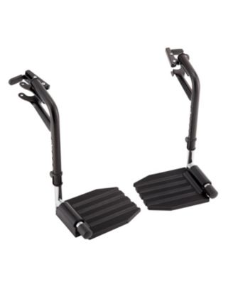 Invacare Wheelchair Legrest with Swing Away Design, Adjustable Length and Flip Up Footplate - Black
