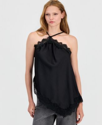 Women's Asymmetrical Satin Top