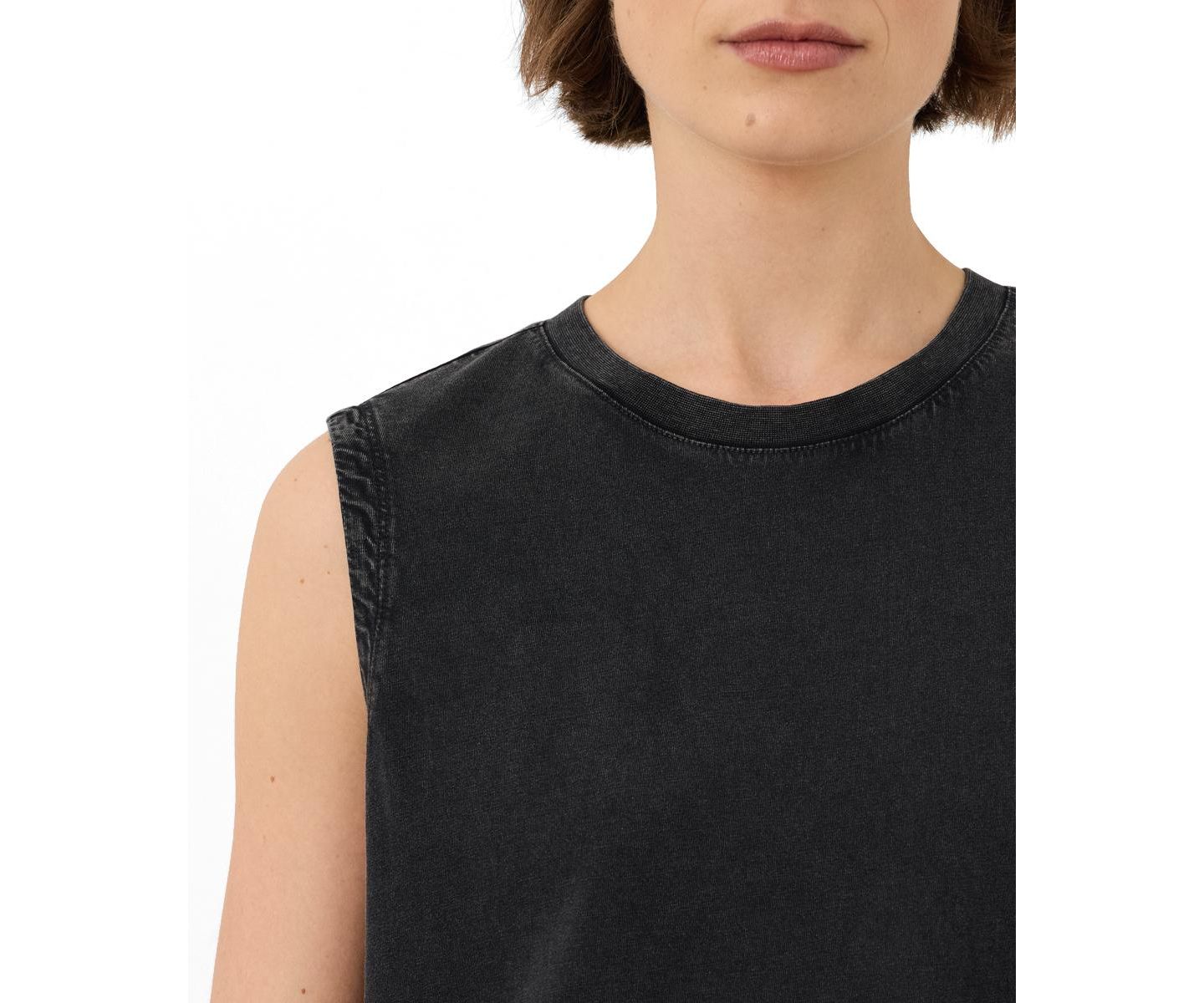 Женский топ Pact Organic Cotton Vintage Jersey Relaxed, цвет: Потёртый угольный — фото 2