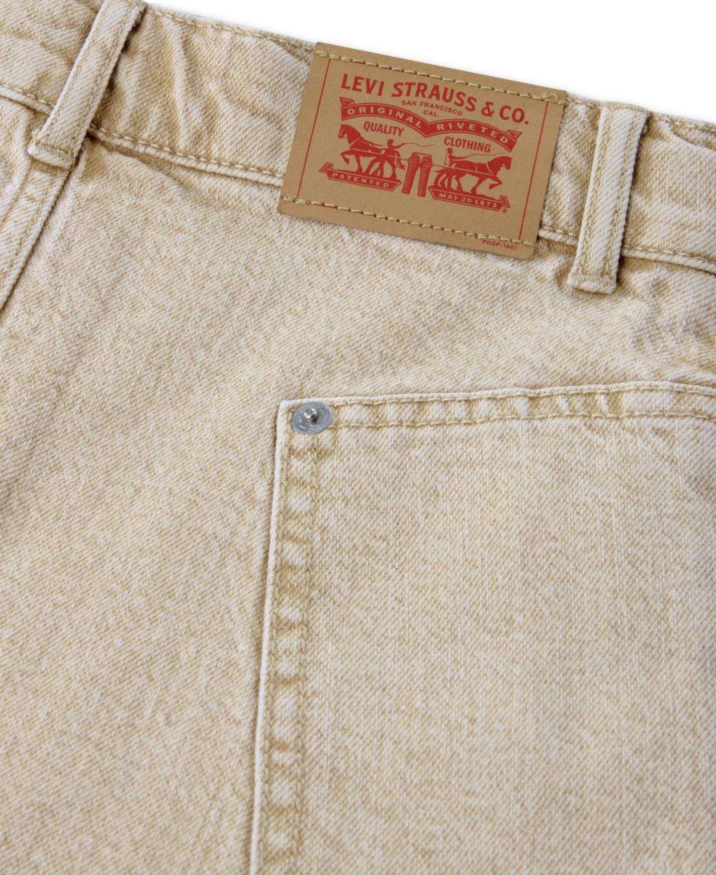 Детская юбка-шорты Levi's с двойными коленями, 7-16, цвет: Светлый хаки — фото 5