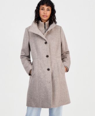 Women's Knit Bibbed Walker Coat