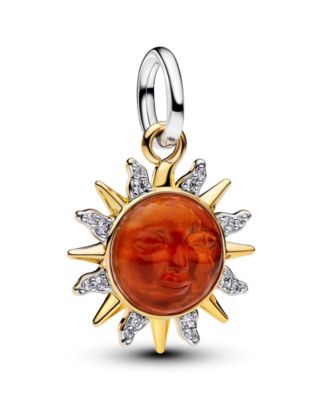 Swirling Sun Two-Tone Dangle Charm