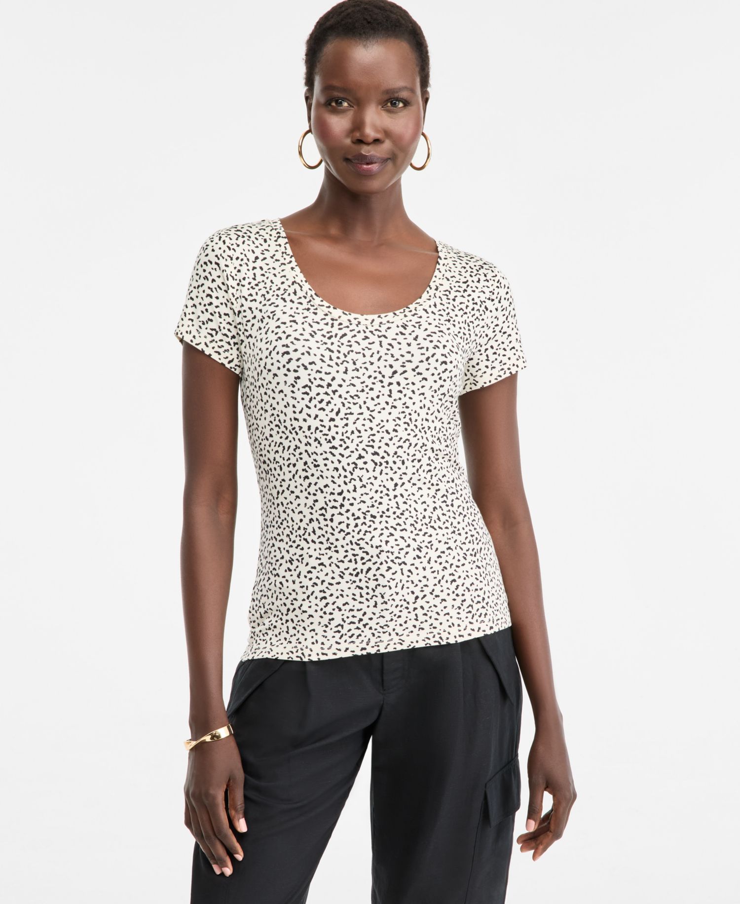 Women's Printed Scoop-Neck T-Shirt