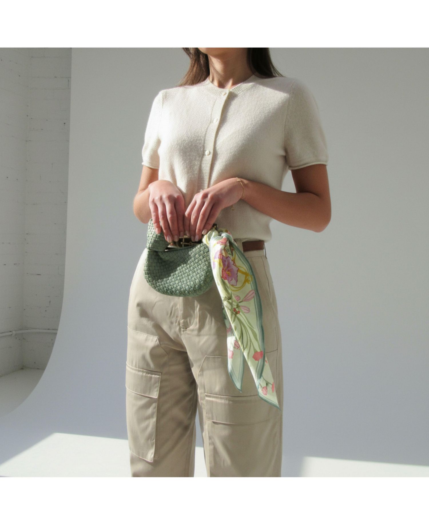 Floral Diamond-Shape Scarf