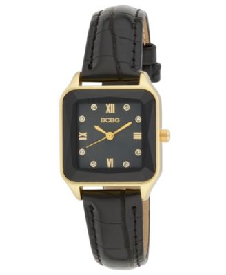 Women's Quartz Square Black Stainless Steel Watch 27mm
