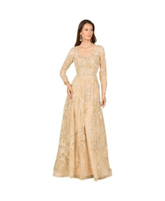Women's Lace Ballgown with Long Sleeves