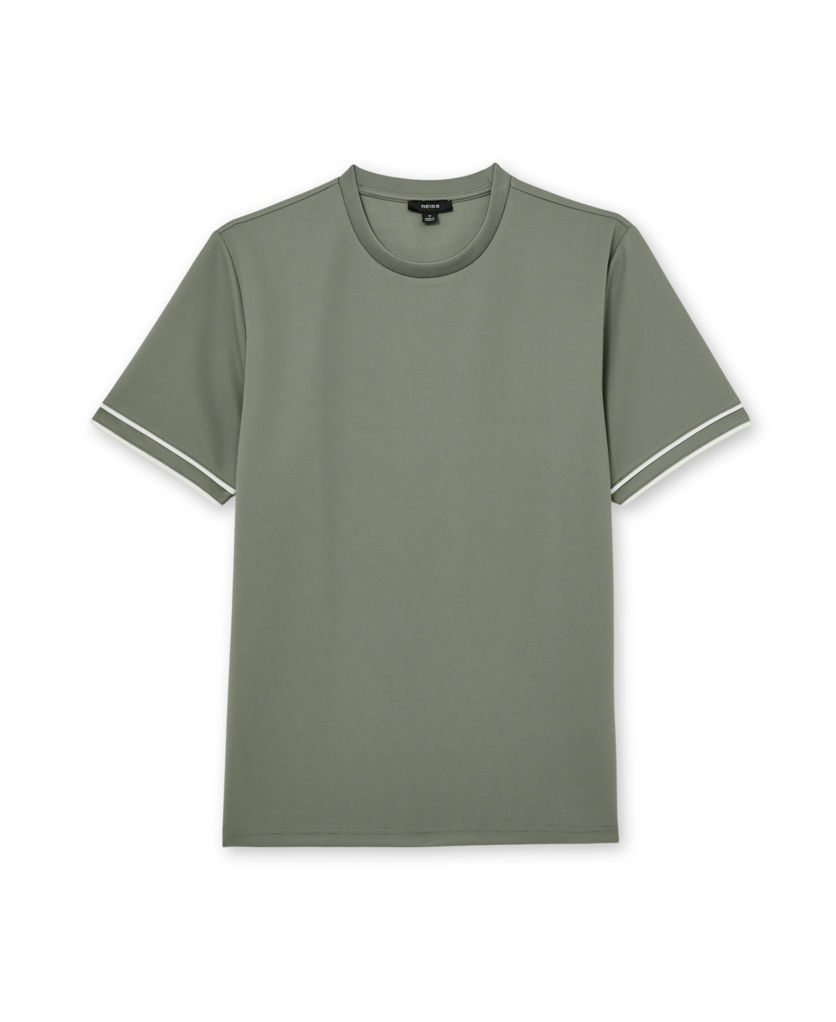 Reiss Men's Piped-Trim Textured T-Shirt