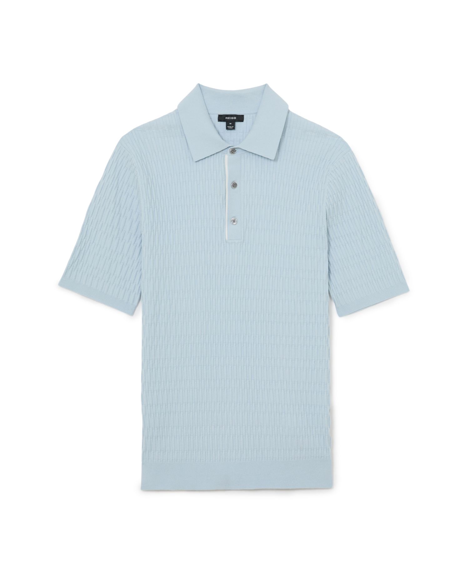 Men's Era Half Button Textured Polo Shirt