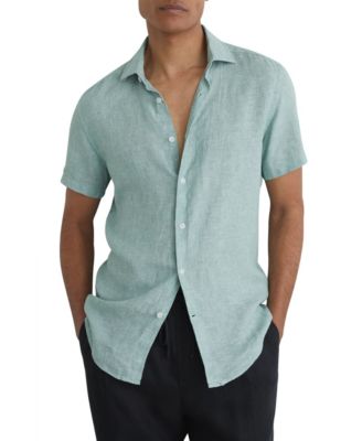 Men's Holiday Linen Short Sleeve Shirt