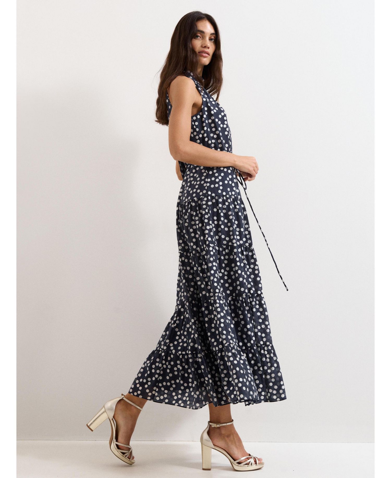 Women's Nita Navy Spot Maxi