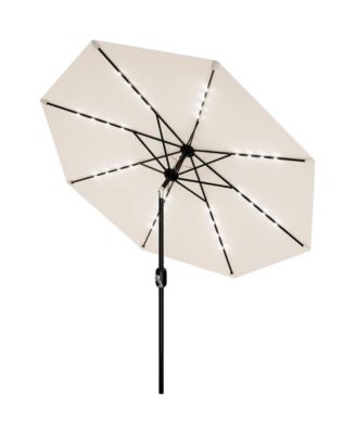 9 ft patio table umbrella all weather outdoor Lark 5 Piece All-Weather Deck or Set with Stacking Faux Teak Chairs, Faux Teak & with Base and rain.IMPORTANT Ayge 9FT Large Outdoor Patio