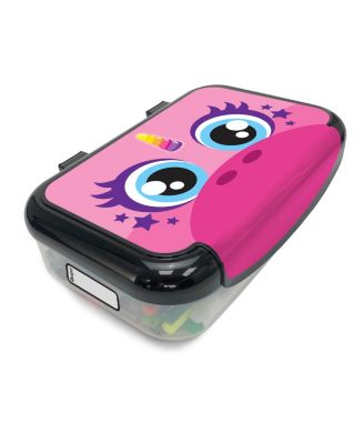 Plastic Pencil Box Character Stationery Organizer School Supplies Toy Holder Snap Close