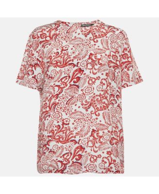 Women's Floral Print Silk Blouse