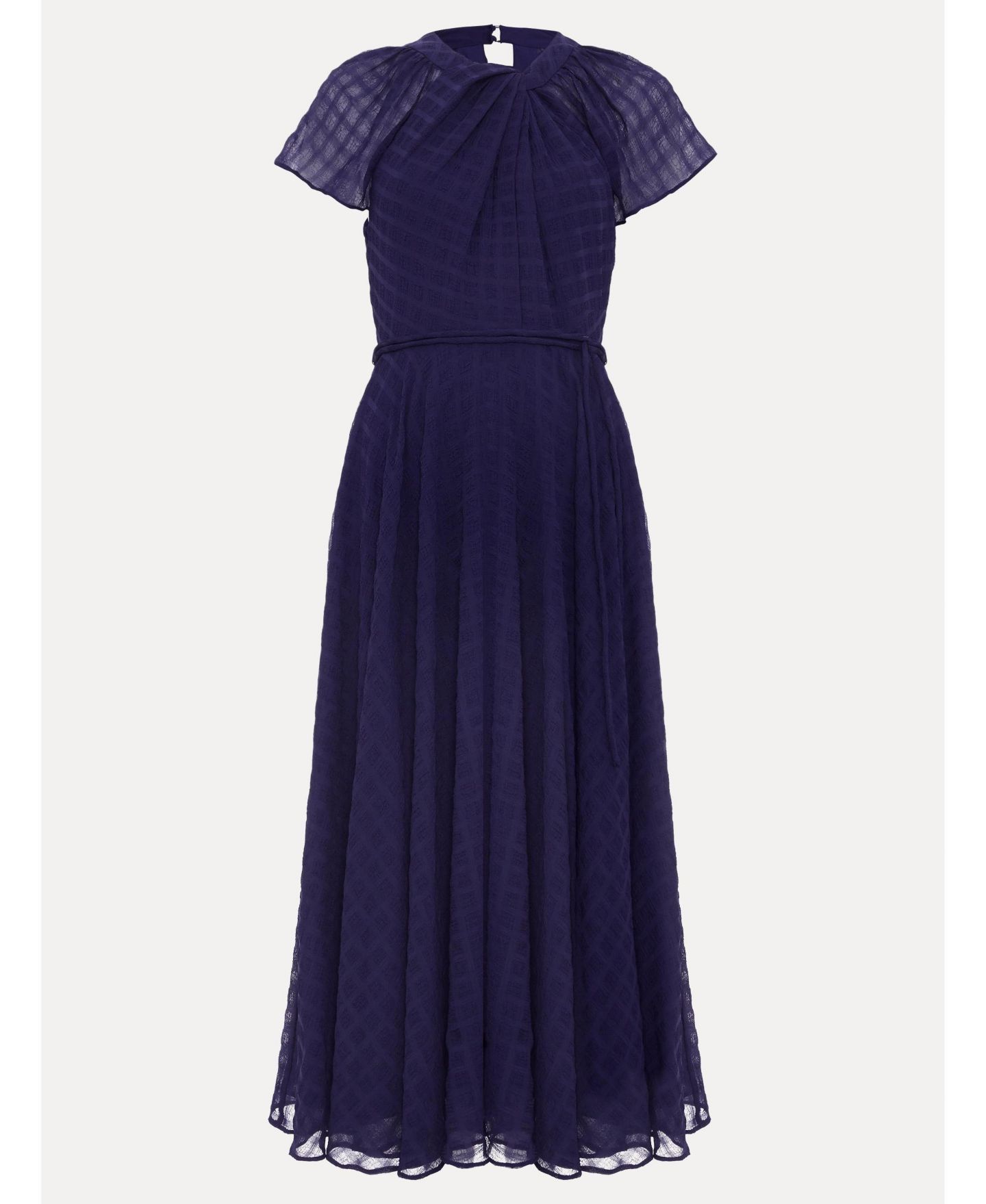 Женское платье Phase Eight Gwen Pleated Textured, цвет: Тёмно-синий — фото 2
