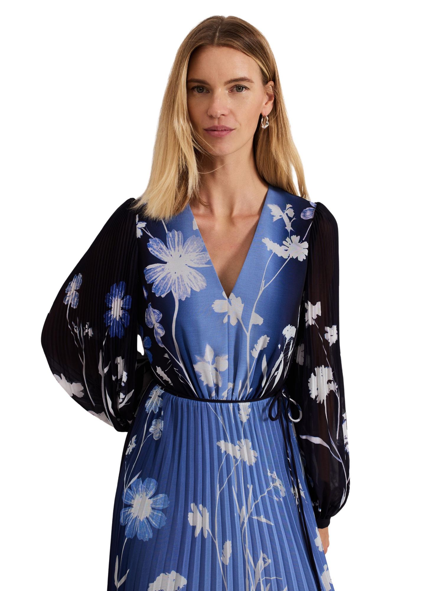 Women's Annie Pleated Floral Maxi Dress