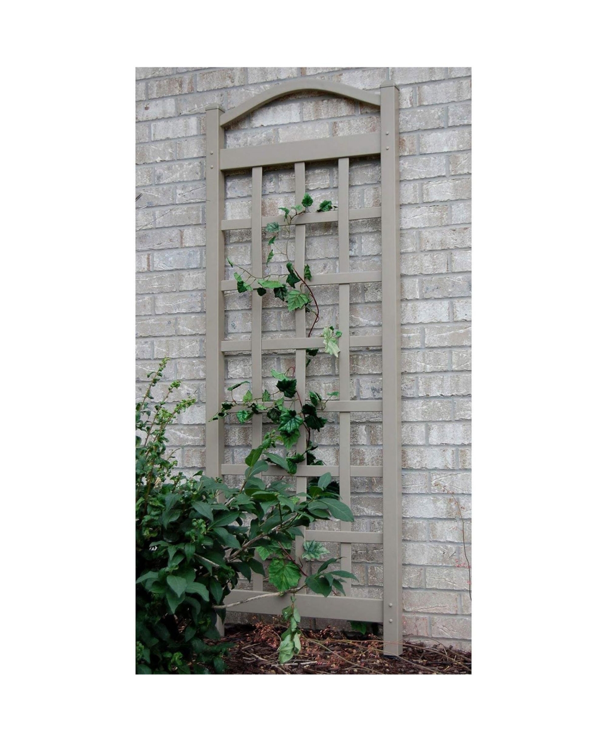 Dura-Trel Cambridge 28 x 75 Inch Pvc Vinyl Outdoor Garden Patio Trellis, Mocha