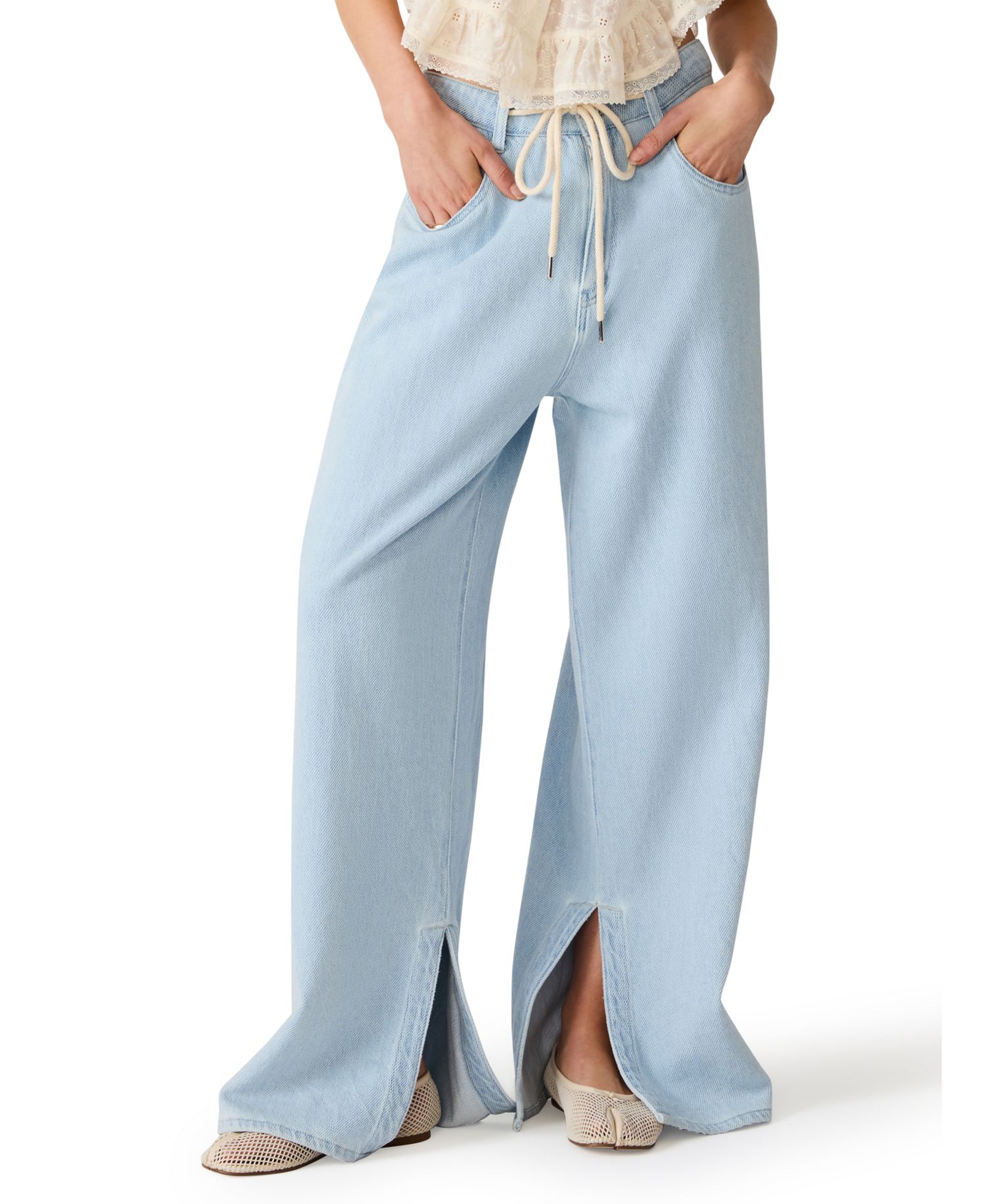 Women's Maycen Mid-Rise Wide-Leg Pants