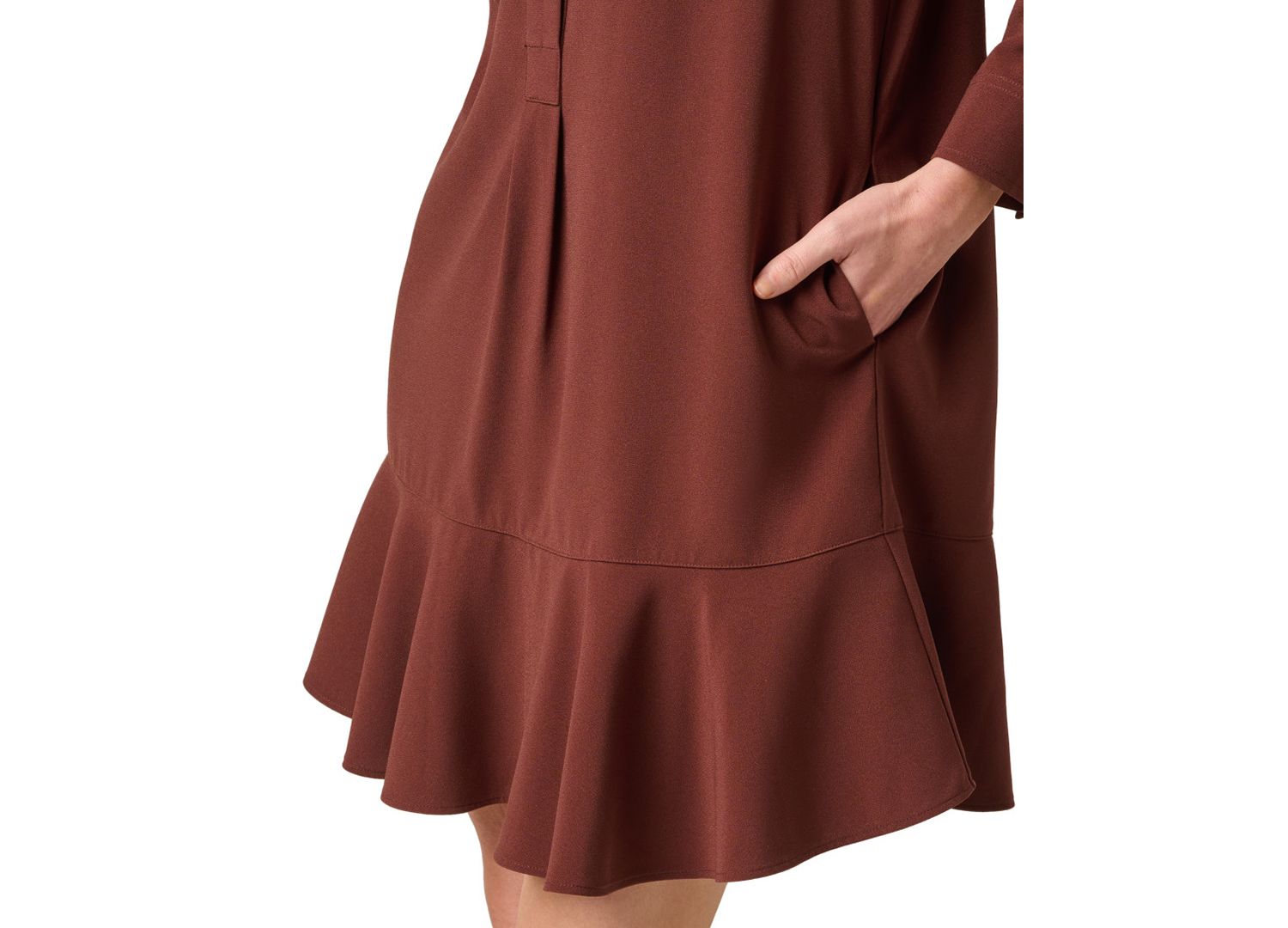 Women's Lace Tiered Shirt Shift Midi Dress