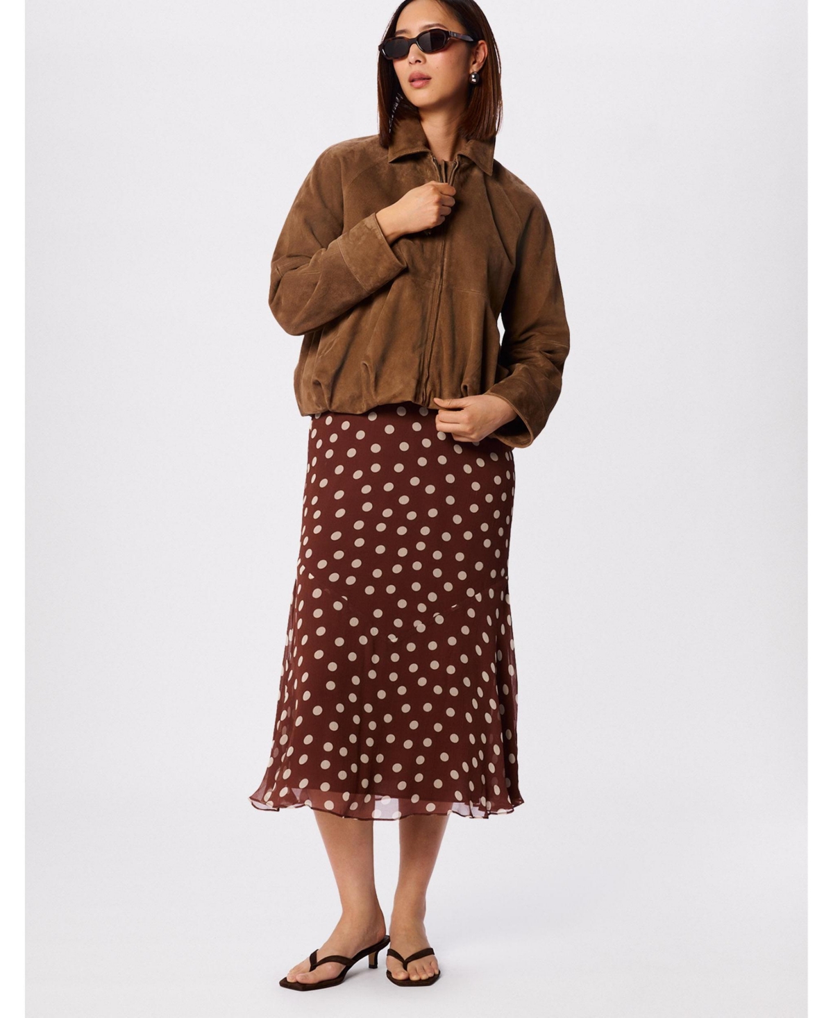 Whistles Women's Polka Dot Print Midi Dress
